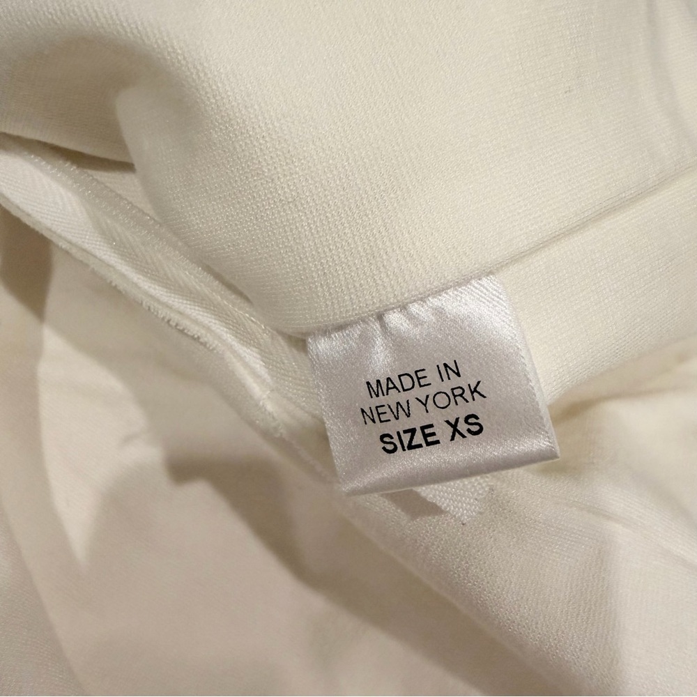 NWT Ronny Kobo Peplum Blouse XS White Short Sleeve Going Out Preppy Feminine - Picture 10 of 10